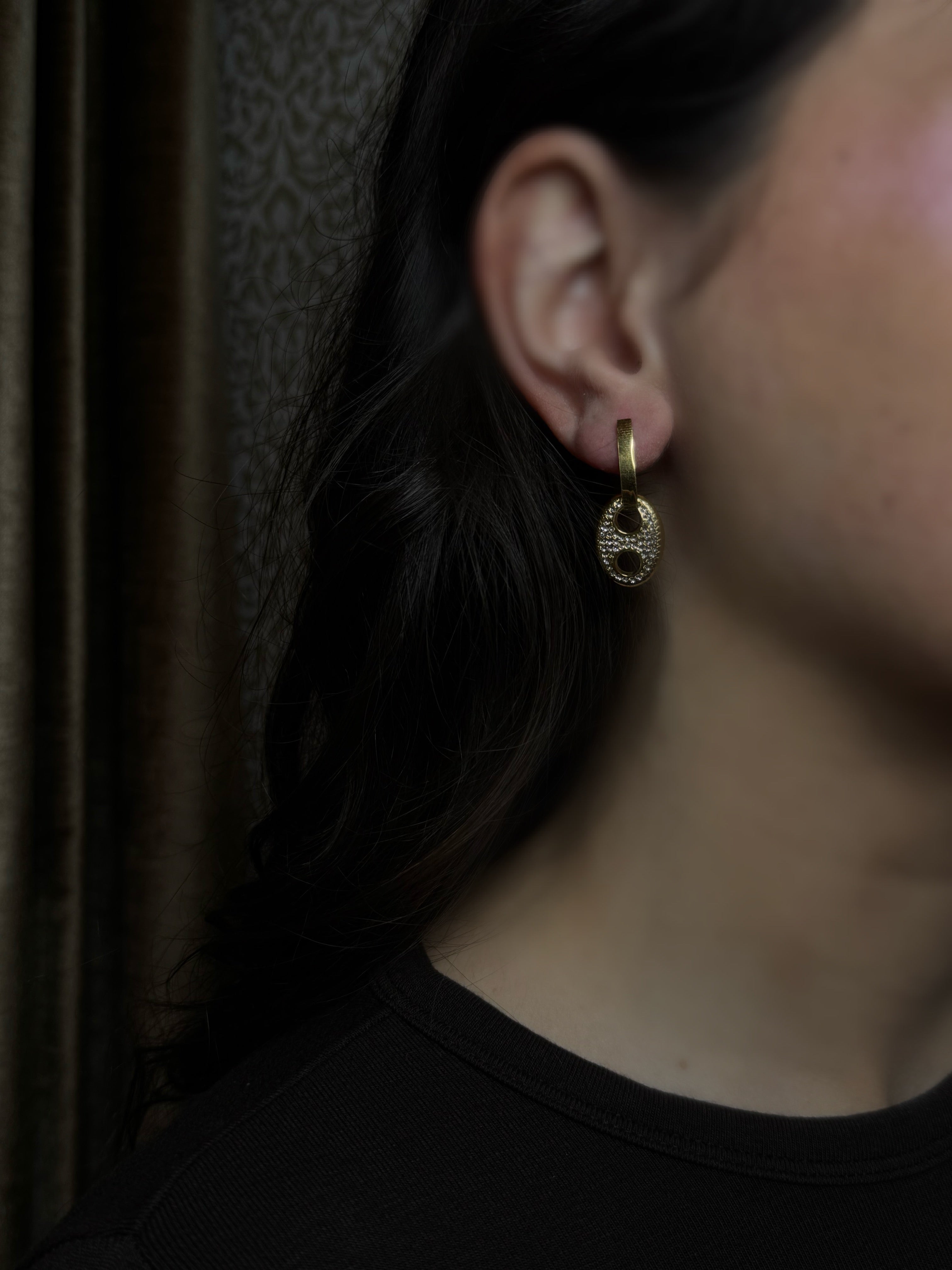 boucles d’oreilles dorées